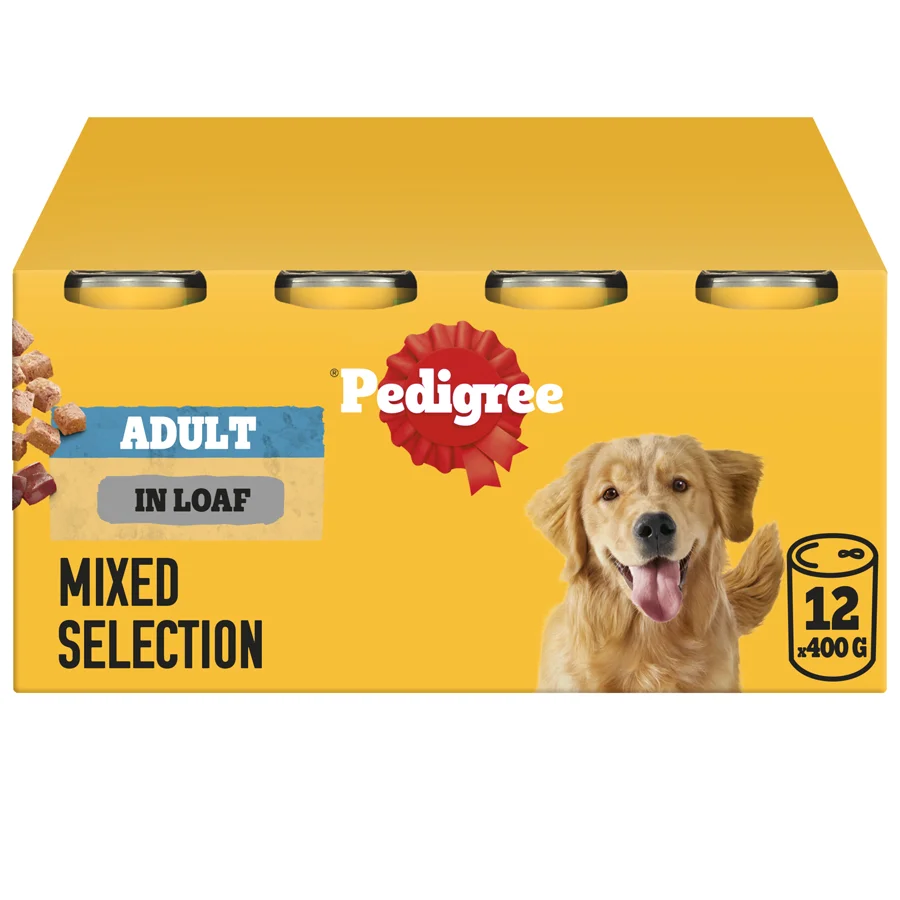 Refined Pedigree Adult Wet Dog Food Mixed Loaf 12x400g Exclusive