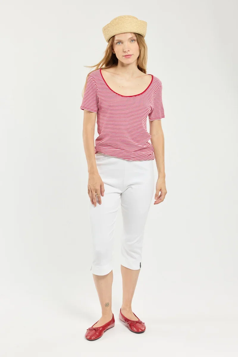 Minimalist Capri – coton et élasthanne Top-Quality