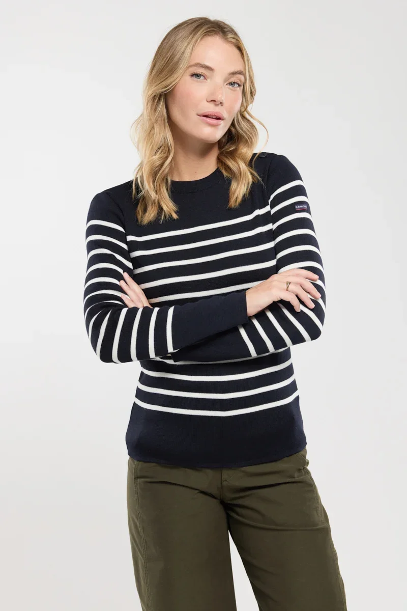 Casual Pull marin rayé Paimpol – laine et acrylique Sophisticated