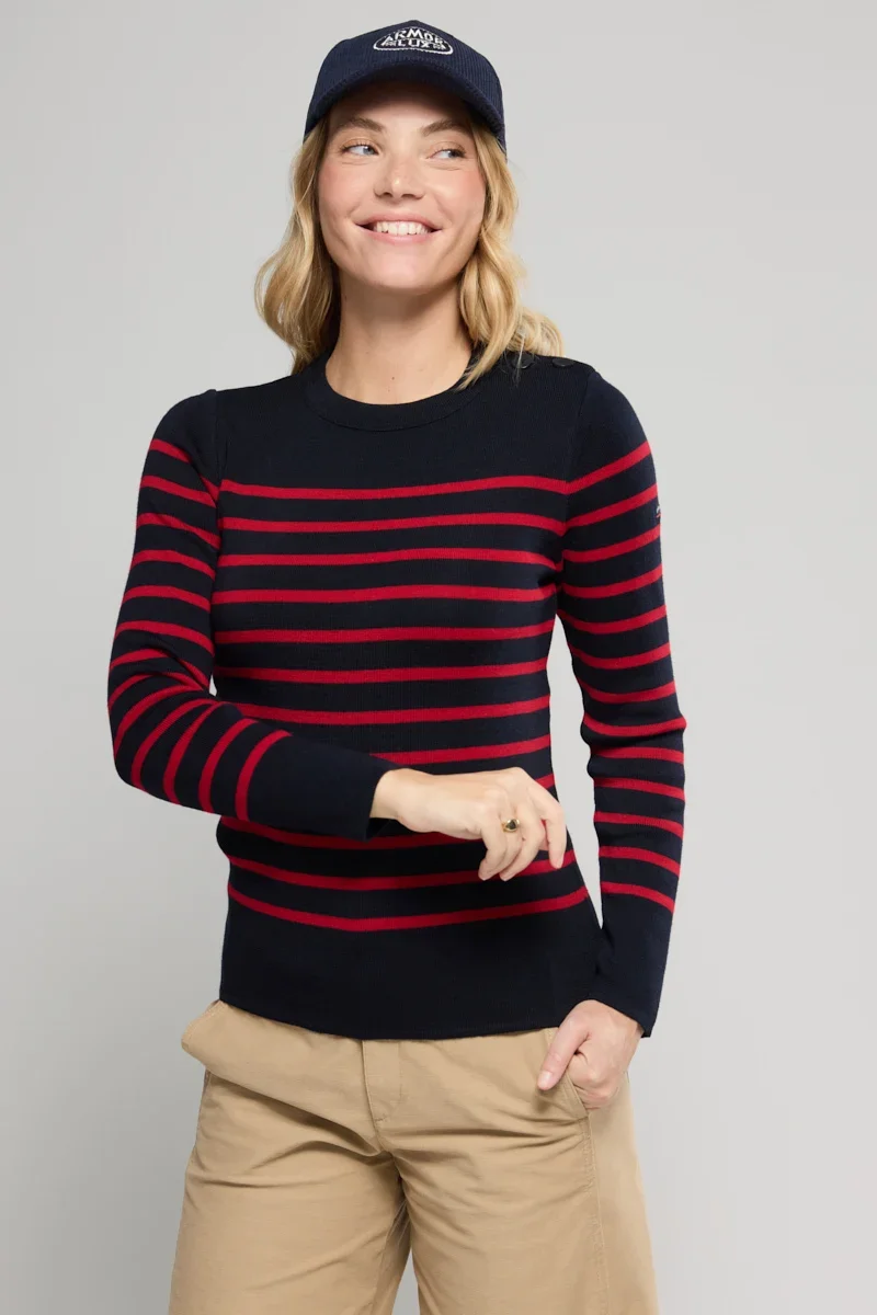 Authentic Pull marin rayé Paimpol – laine et acrylique Consistent