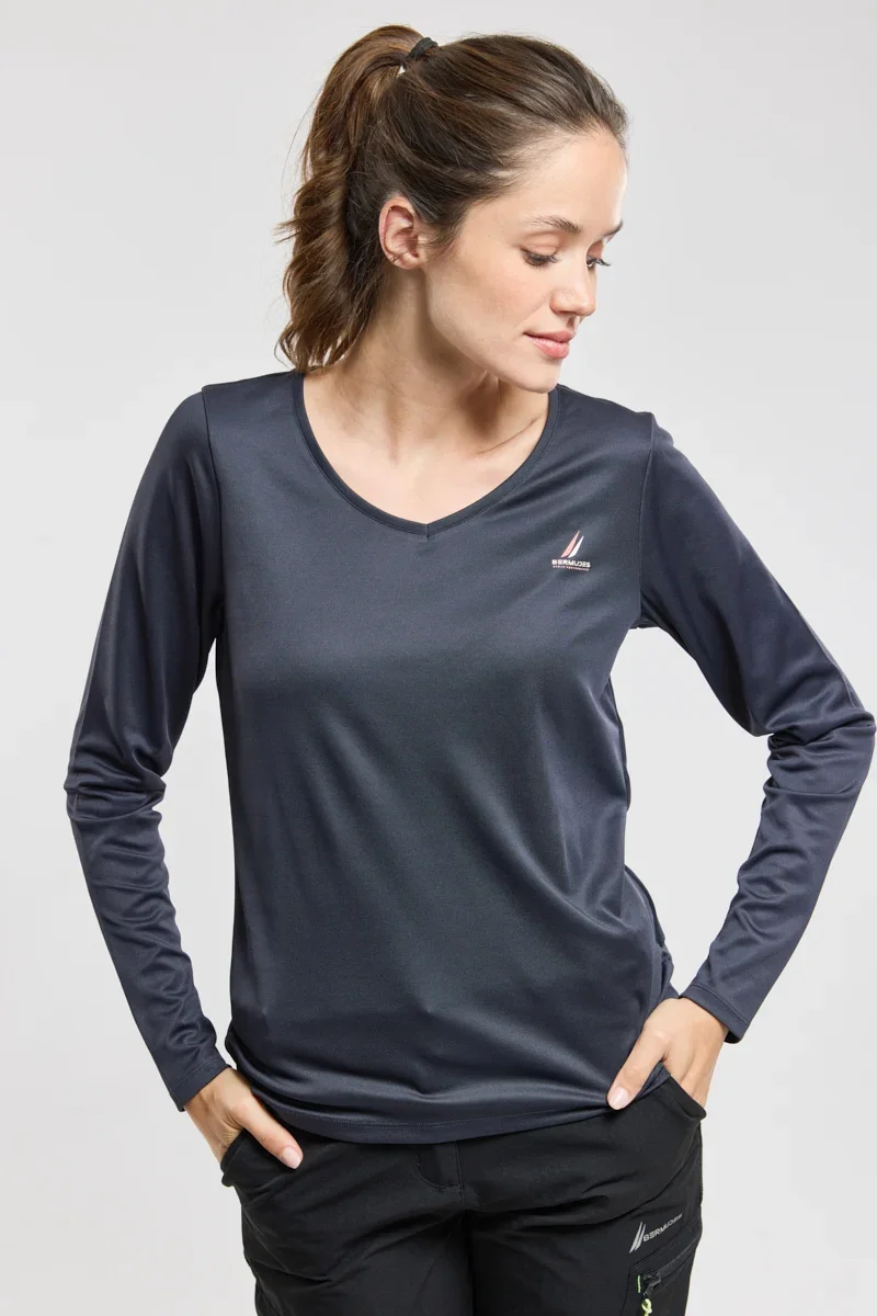 Responsible T-shirt manches longues COLMAN – polyester recyclé Casual