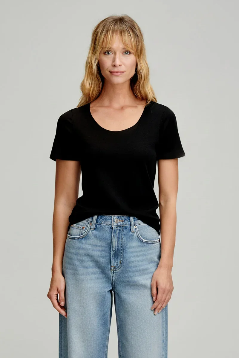 Comfortable T-shirt uni – coton et kapok Eco-Friendly