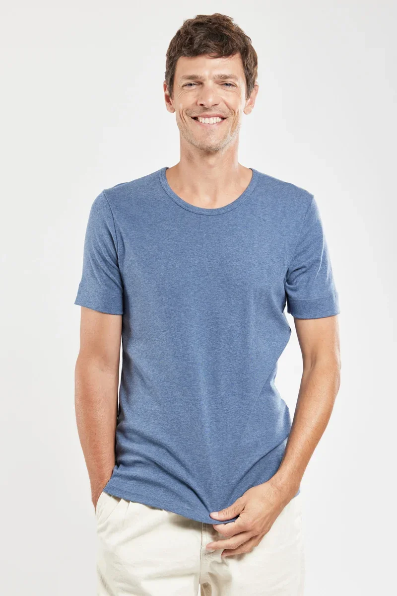 Refined T-shirt col rond – coton épais issu de l agriculture biologique Effective