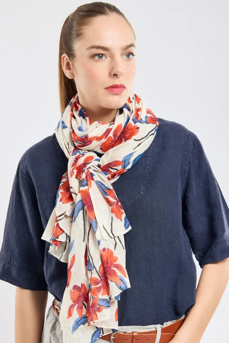Crafted Foulard fleurs – coton Traditional