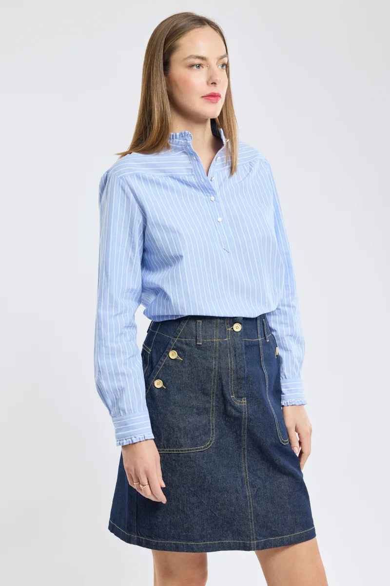Traditional Blouse rayée – coton Efficient