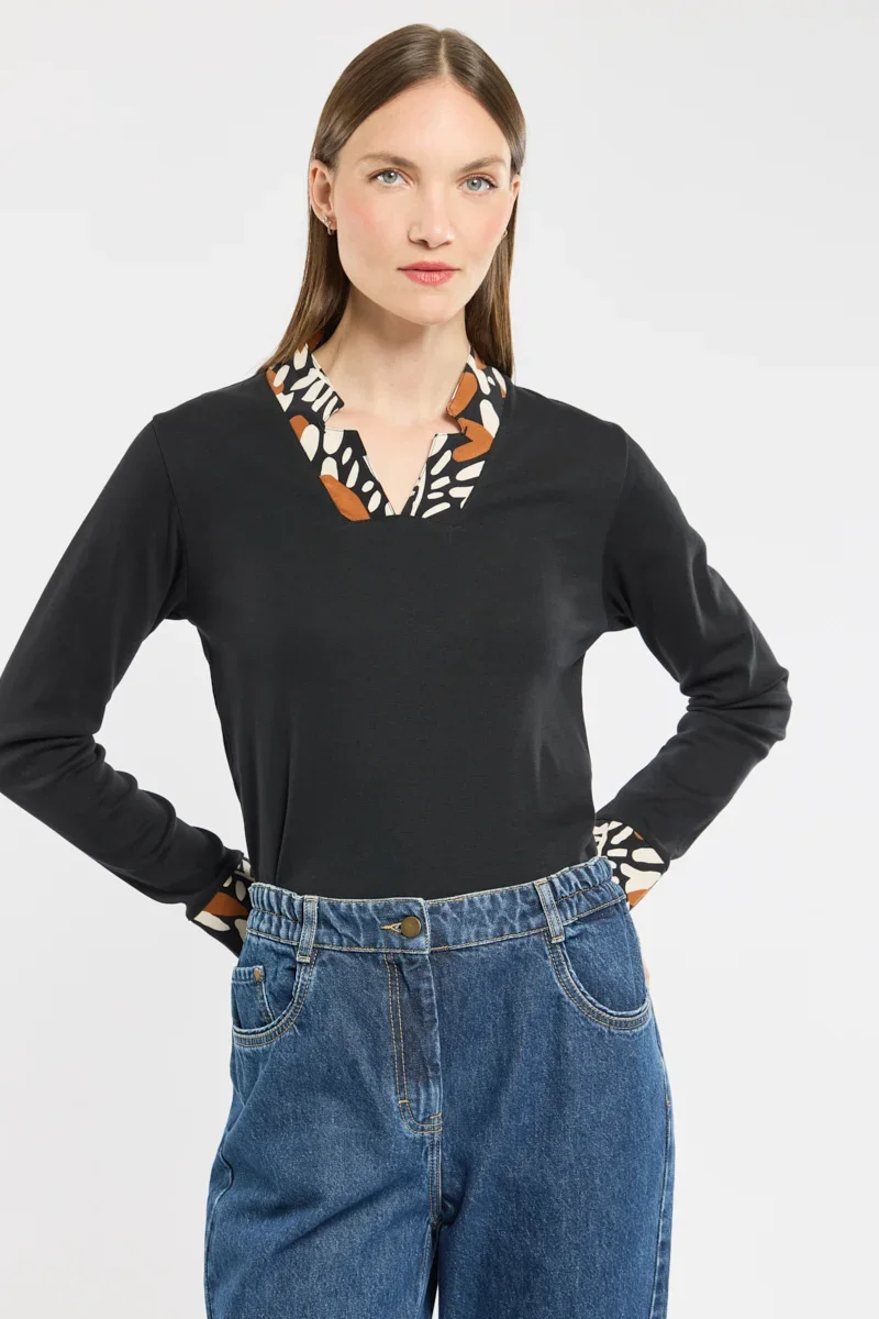 Trusted T-shirt trompe l’oeil Salomé – coton Efficient