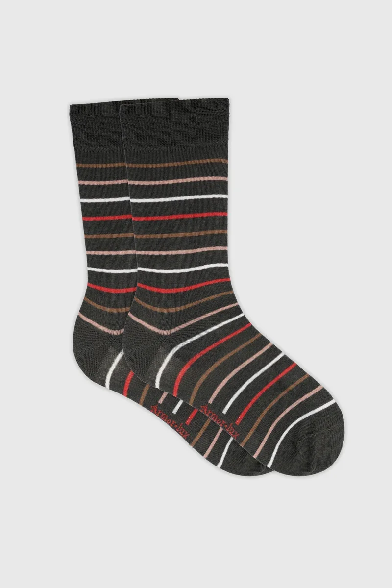Professional Chaussettes rayées – coton Long-Lasting