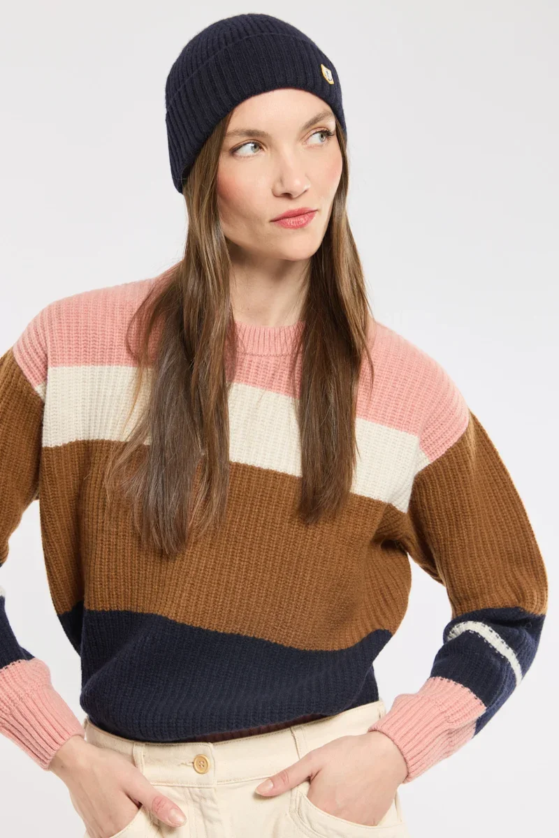 Enhanced Pull rayé Deauville – laine Consistent
