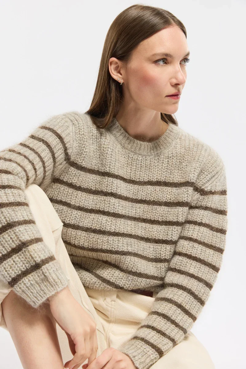 Secure Pull rayé Lior – mohair High-End