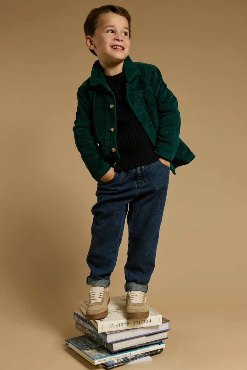 Top-Quality Corduroy fisherman’s jacket Kids – cotton Excellent