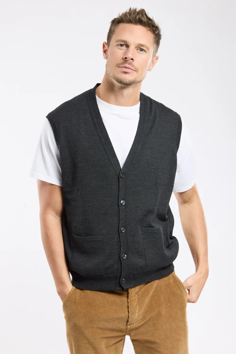World-Class Sleeveless cardigan – merino wool Original
