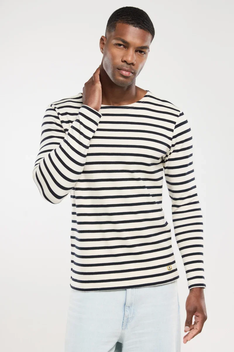 Crafted Breton striped shirt – organic rustic cotton Fashionable