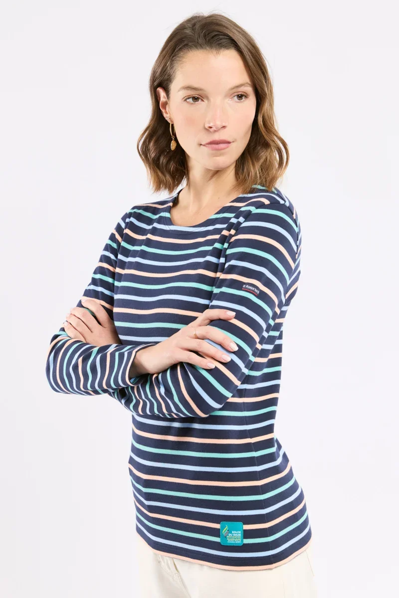Easy-to-Use Tricolor striped shirt – thick cotton Reusable