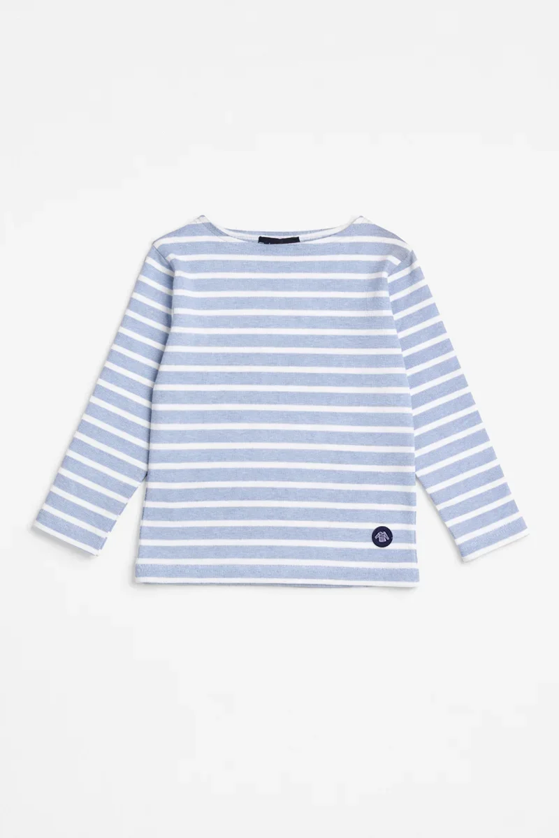 Functional Kids’ Breton striped shirt – heavy cotton High-Quality