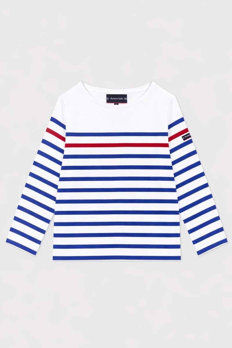 Certified Breton striped shirt Kids – heavy cotton Powerful