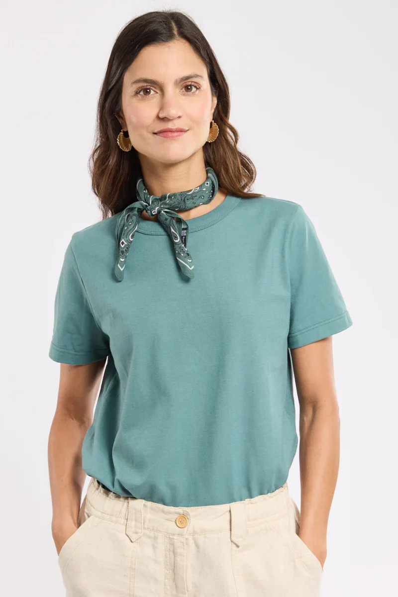 Detailed T-shirt Callac – coton épais issu de l’agriculture biologique Selected