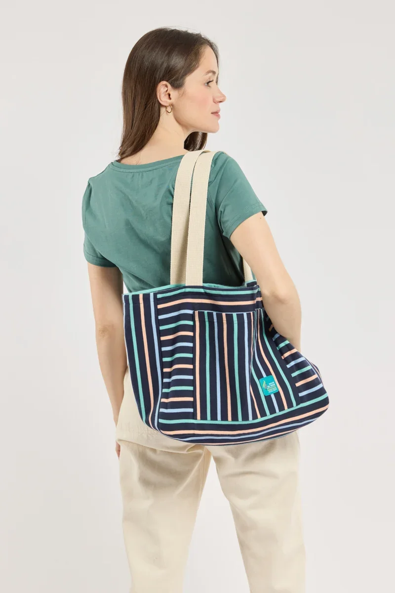 High-Performance Large striped bag – thick cotton Trusted