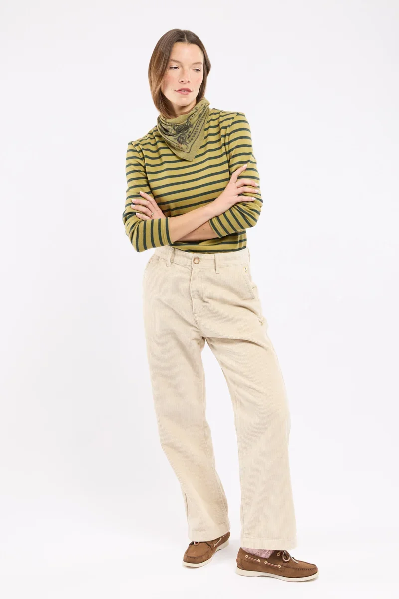 Artisan Wide-leg corduroy trousers – cotton and linen Relaxed