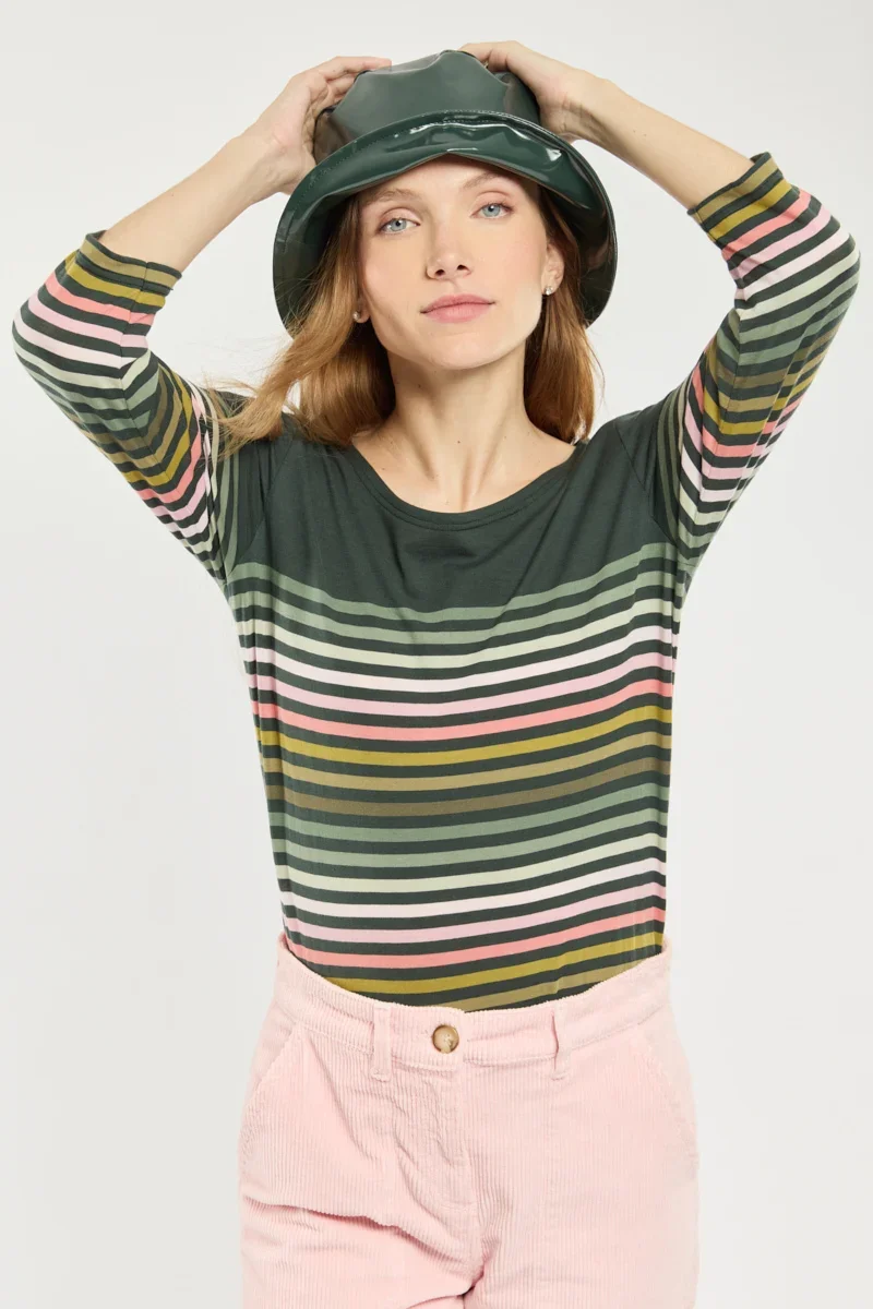 Pure 10-colour striped top – cotton Genuine
