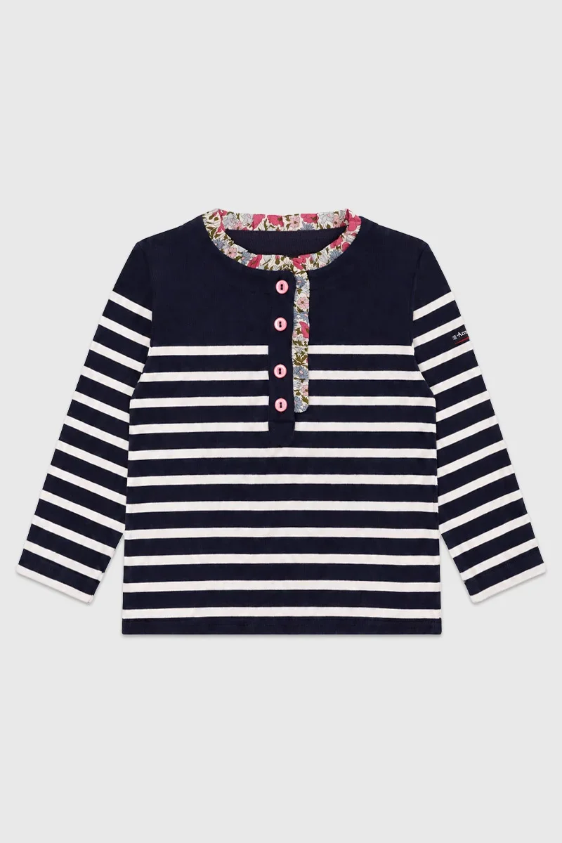 Carefully Designed Kids’ Liberty Breton Top – Rustic Cotton Proven