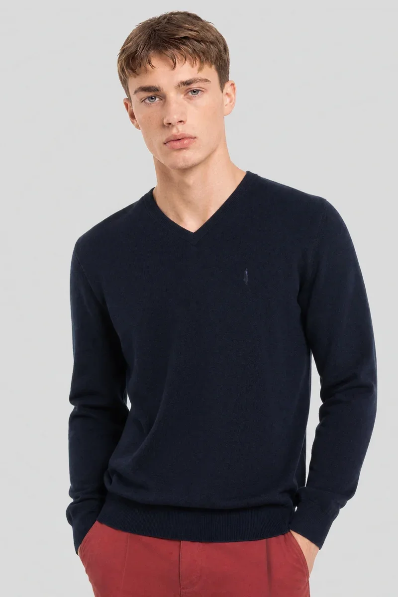 Easy-to-Use V-neck sweater Bérac – wool Outstanding