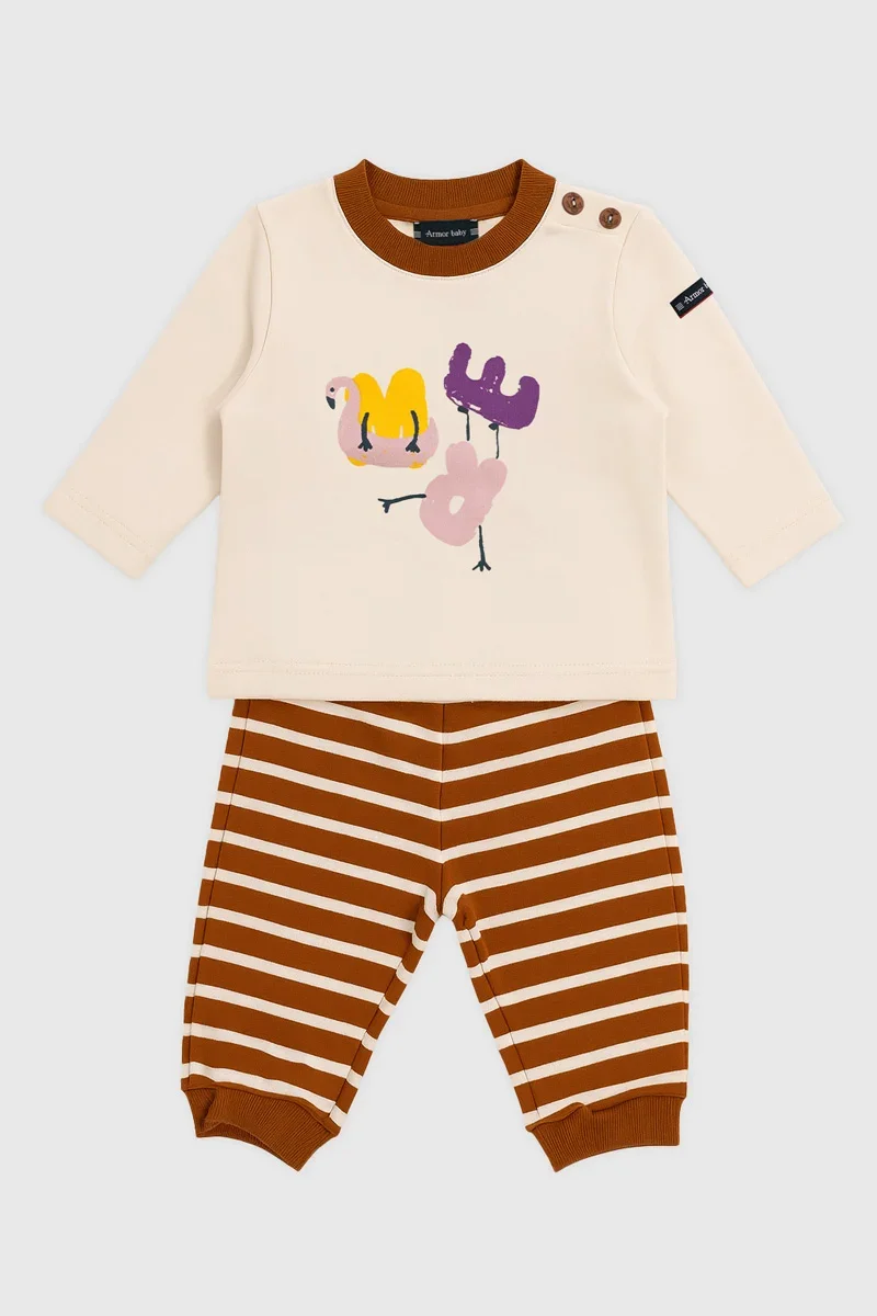 Functional Pyjama baby – coton épais Green