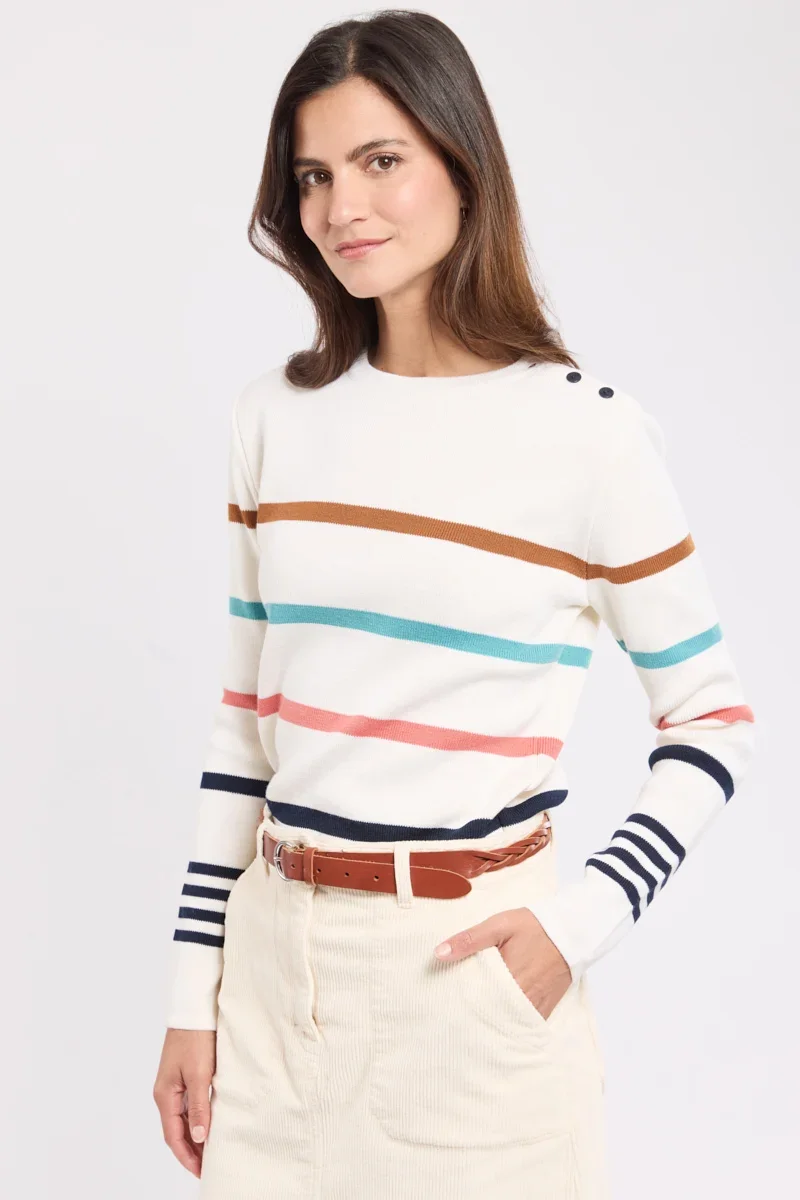 Fine Crafted Pull marin rayé Deauville – Laine Classic