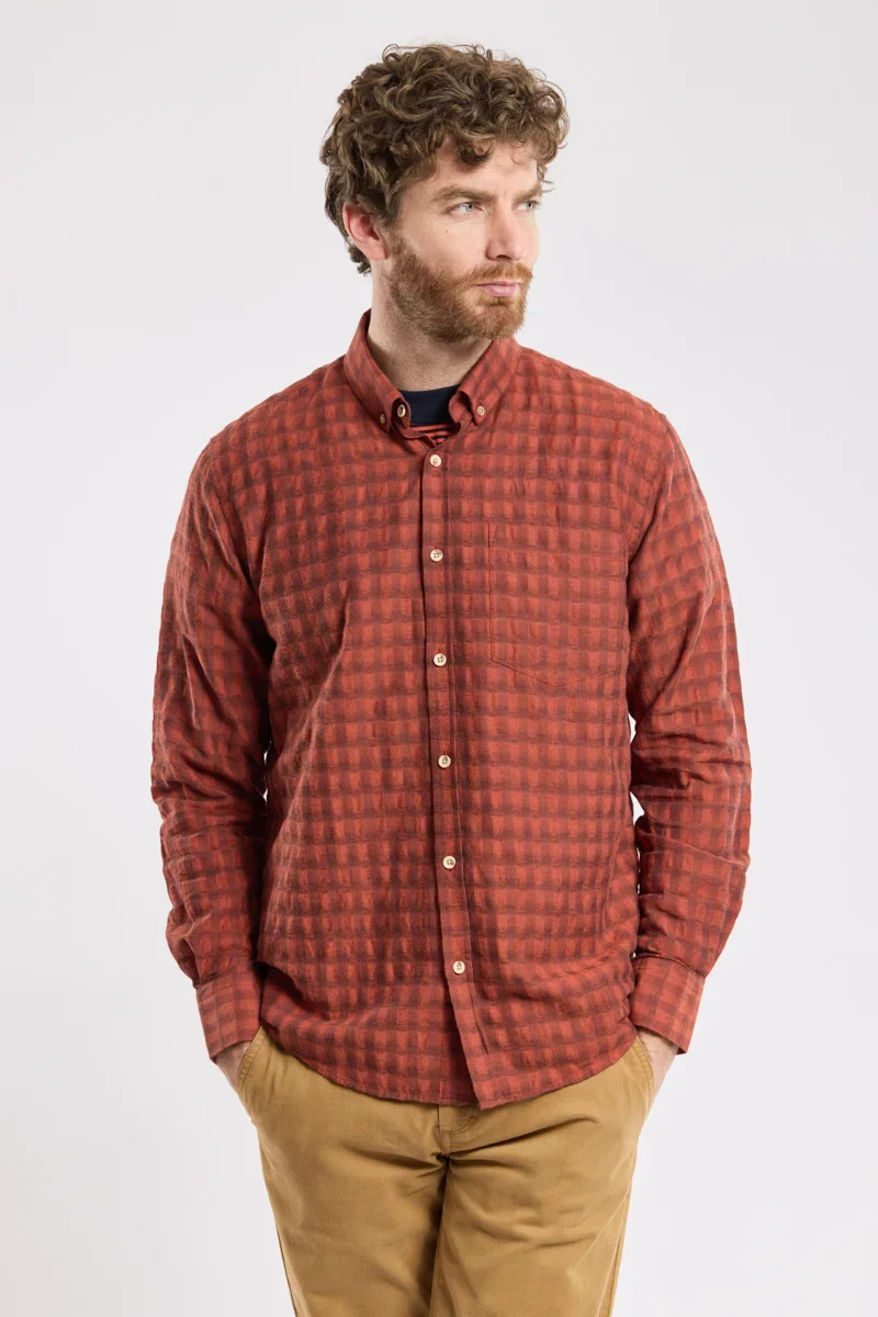 High-End Chemise à carreaux – coton Green