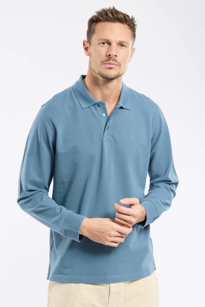 High-Performance Polo manches longues – coton piqué Functional