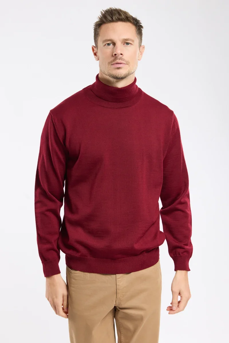 Solid Pull col roulé Bérac – laine mérinos Prestigious