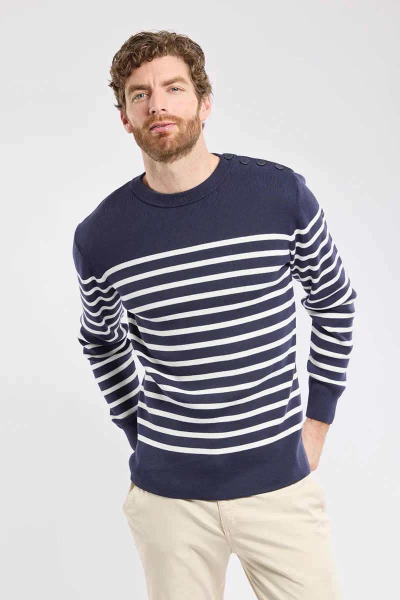 Dependable Pull marin rayé Groix – coton Classic