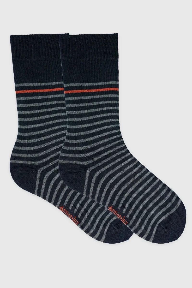 Natural Chaussettes rayées – coton Breathable