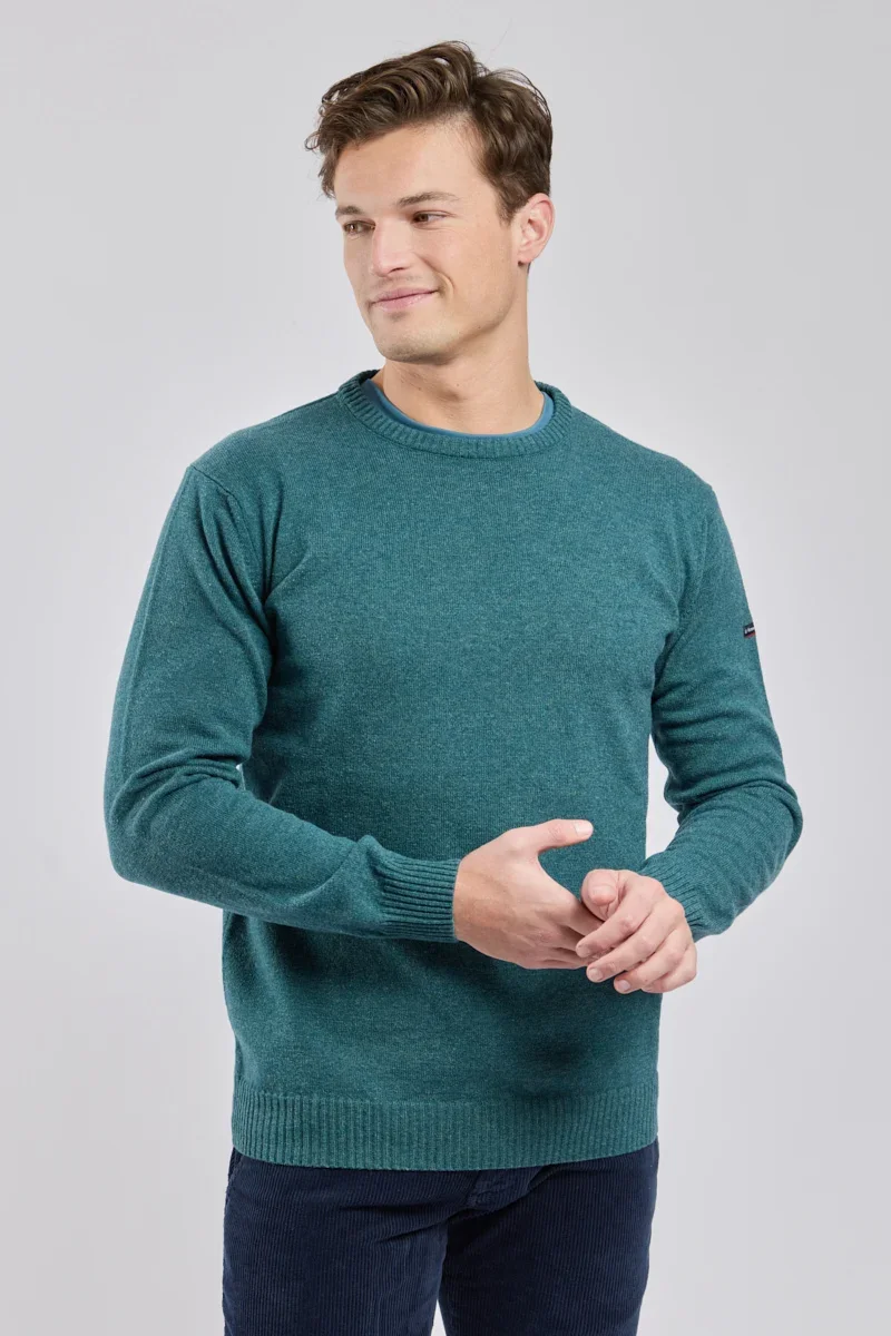 Clean Pull col rond – laine Traditional