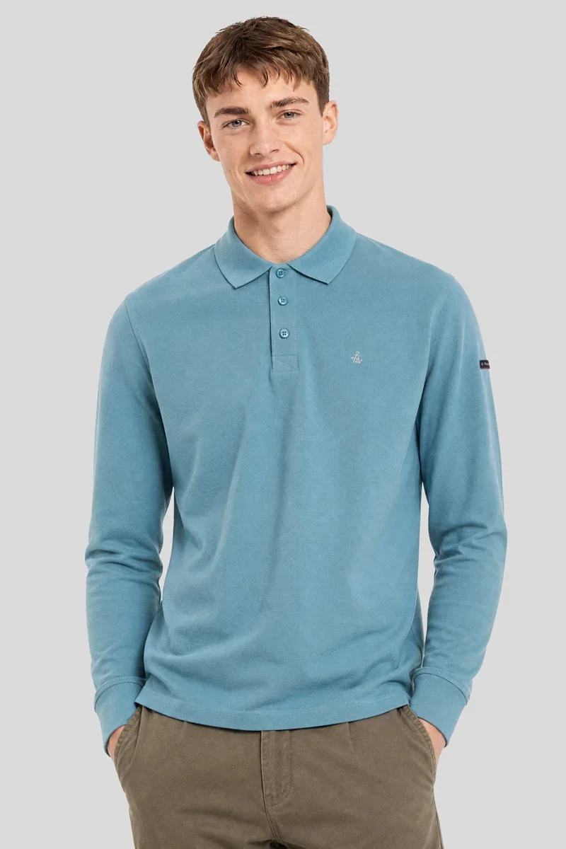 Green Polo manches longues – coton piqué Original Design