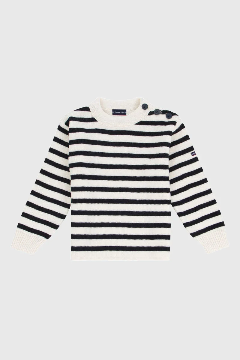 Elegant Fisherman jumper Kids – wool and acrylic Versatile