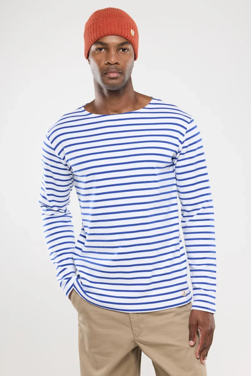 Safe Breton striped shirt – thick cotton Selected