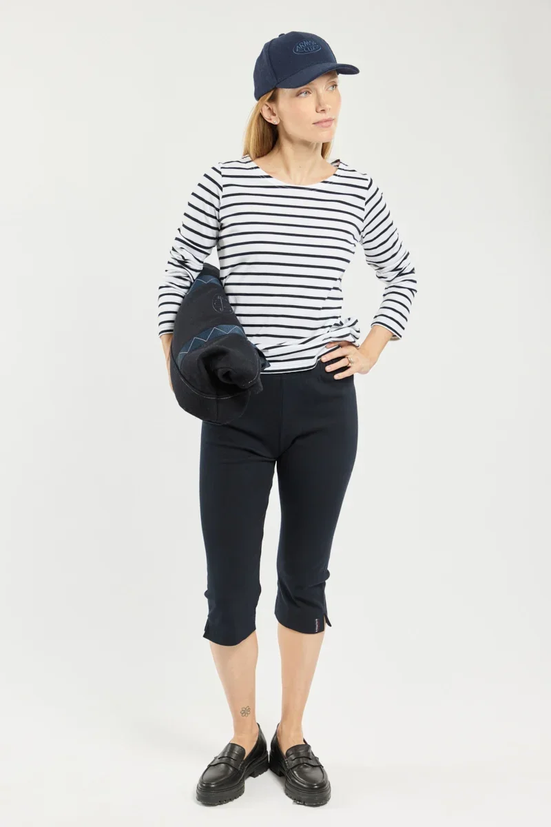 Traditional Capri trousers – cotton and elastane Recyclable