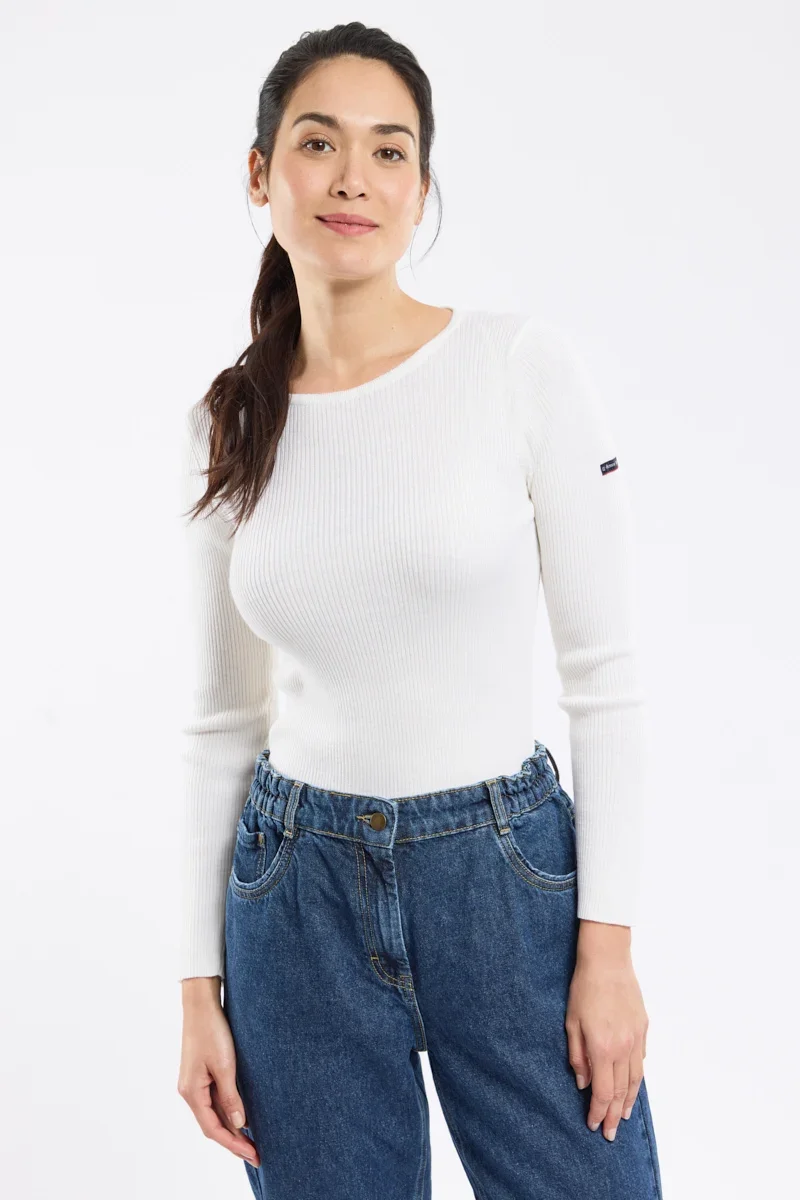 Crafted Fisherman jumper – merino wool Selected