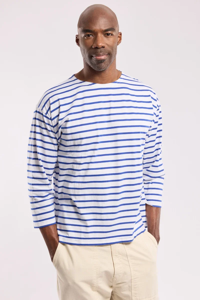 Reusable Breton striped shirt – light cotton Green