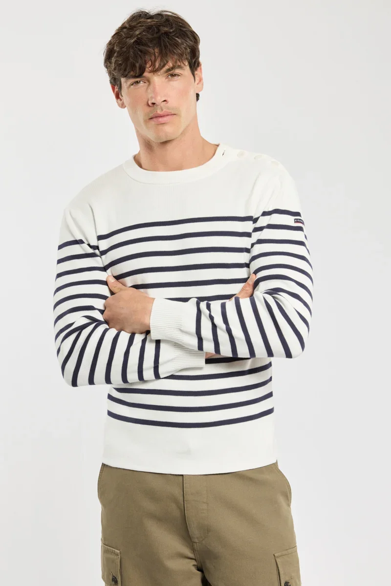 Refined Striped fisherman jumper – cotton Efficient