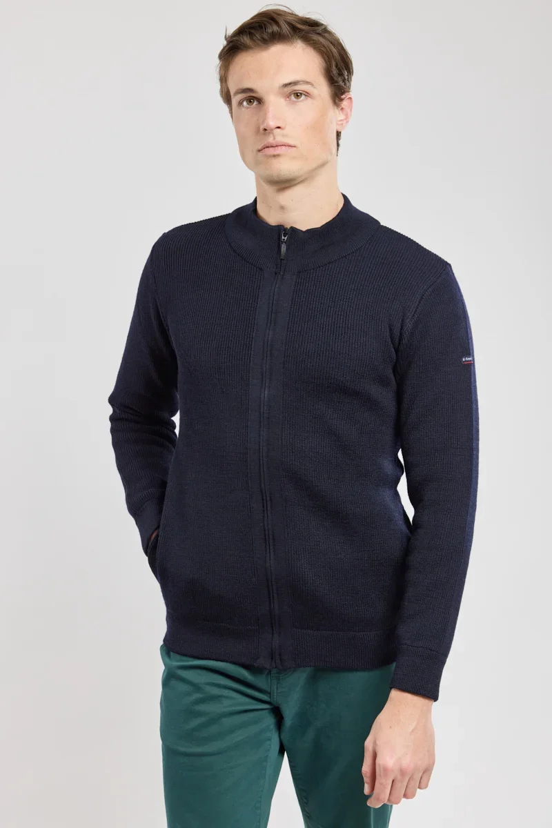 Verified Full zip cardigan – wool Refined