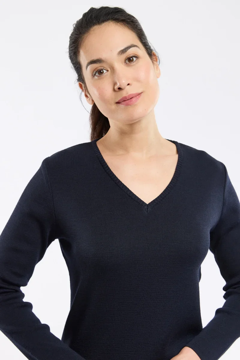 Environmentally Friendly V-neck jumper – wool and acrylic Secure