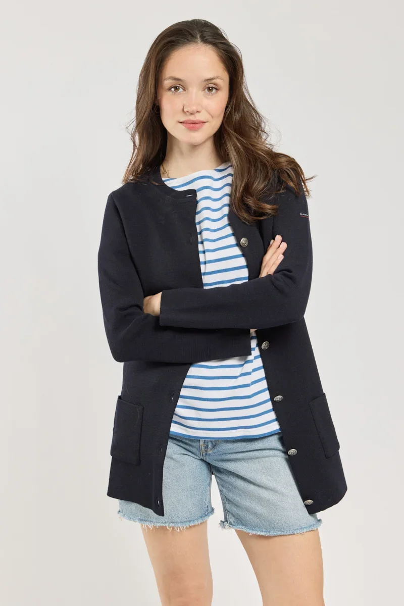 Refined Long cardigan – dense milano knit Pure