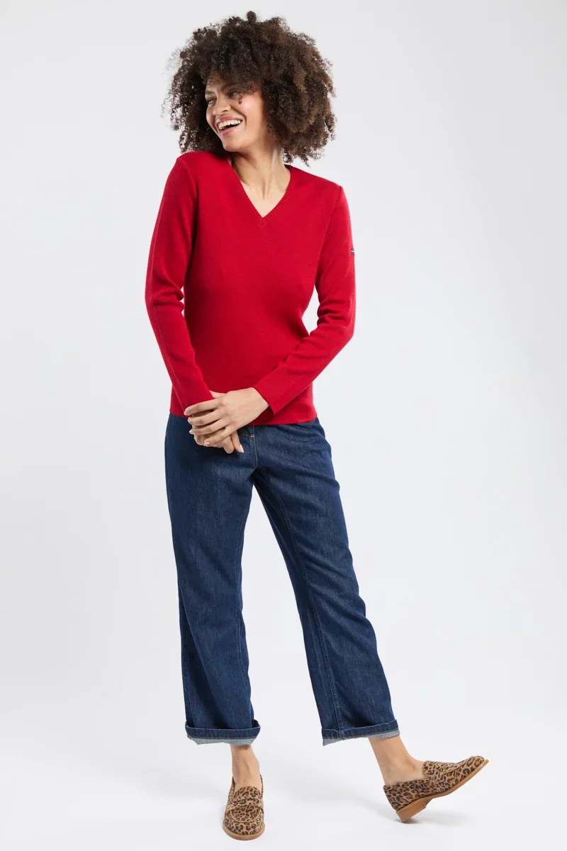 Exclusive V-neck jumper – wool and acrylic World-Class