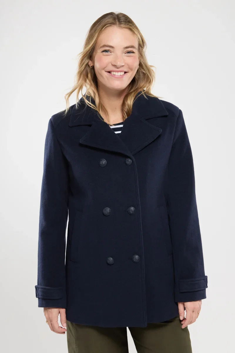Luxury Pea Coat Penfret – brushed wool Pure