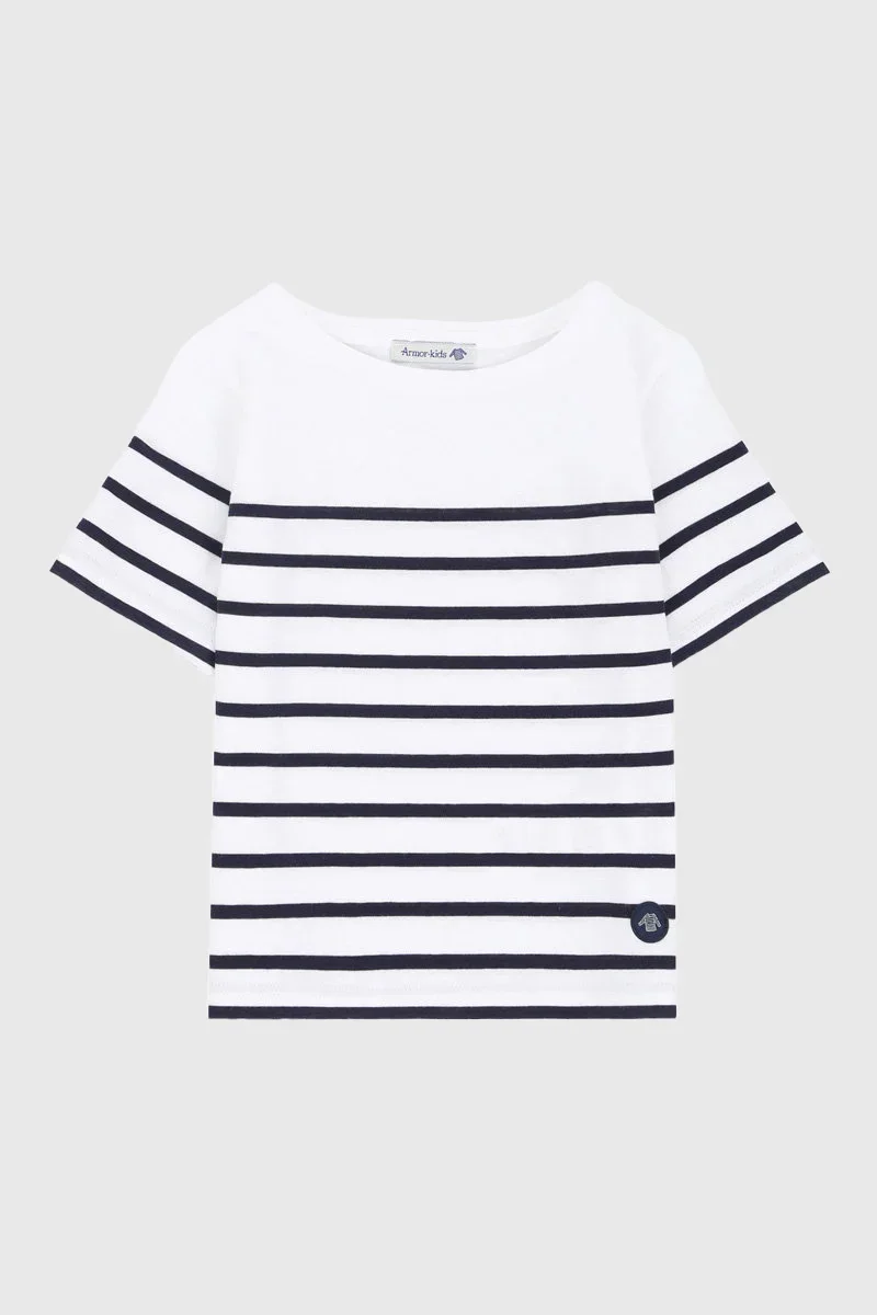 Certified Breton striped shirt Kids – light jersey cotton Crafted