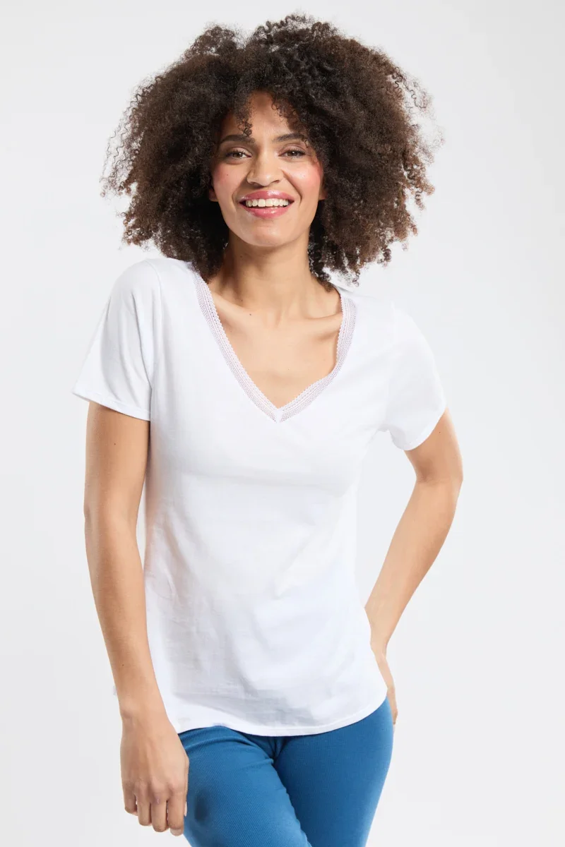 Professional Plain V-neck T-shirt – light organic cotton Responsible