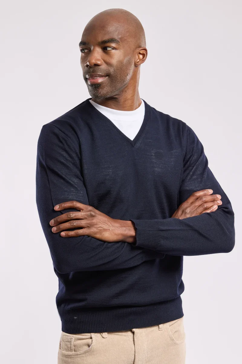 Sustainable Bérac V-neck jumper – wool Reliable