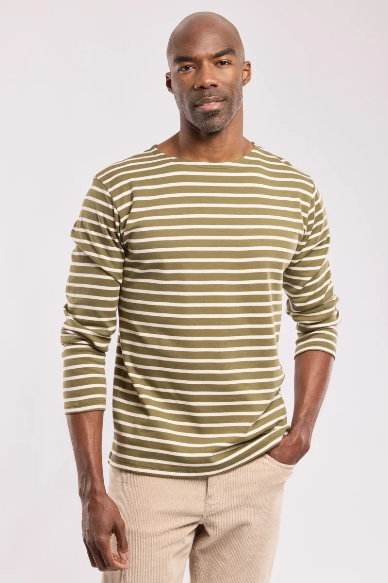 Flexible Fitted Breton shirt – thick cotton Official