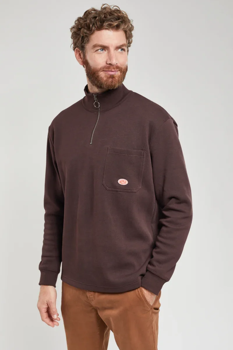 Premium Zip neck sweatshirt – cotton Selected